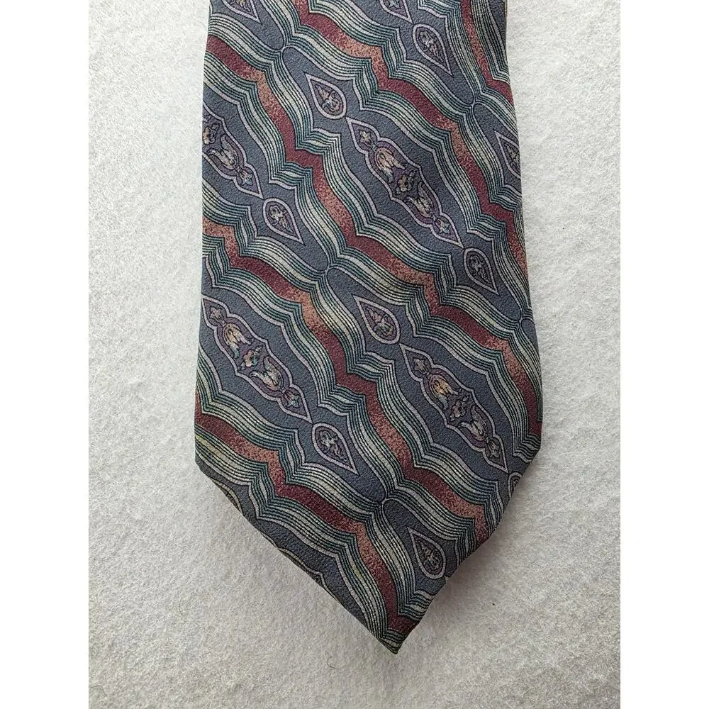 Christian Dior Vintage VTG Mens Tie Multi Color